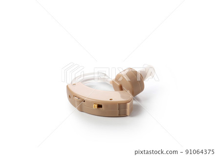 Hearing aid isolated on white background, close up Hearing aid isolated on white background, close up 91064375