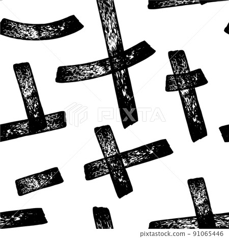 Seamless pattern with brush strokes. Hand drawn elements for fabric, wallpapers. Seamless pattern with brush strokes. Hand drawn elements for fabric, wallpapers. 91065446