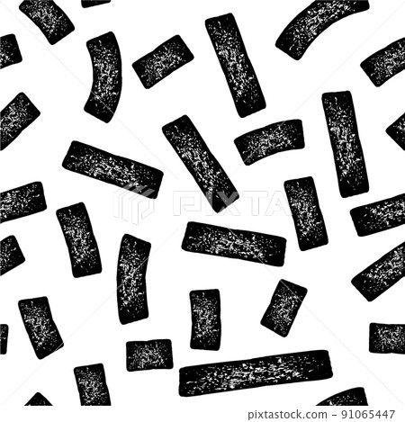 Seamless pattern with brush strokes. Hand drawn elements for fabric, wallpapers. 91065447