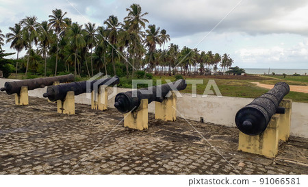 old cannons in Santo Inacio de Loyola Fortress, or Tamandare Fort, in Pernambuco, Brazil old cannons in Santo Inacio de Loyola Fortress, or Tamandare Fort, in Pernambuco, Brazil 91066581
