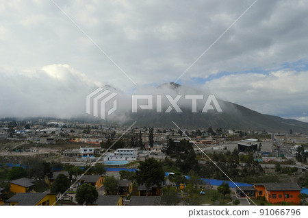 Mitad del mundo village, latitude zero, ecuador line. Quito, Ecuador Mitad del mundo village, latitude zero, ecuador line. Quito, Ecuador 91066796
