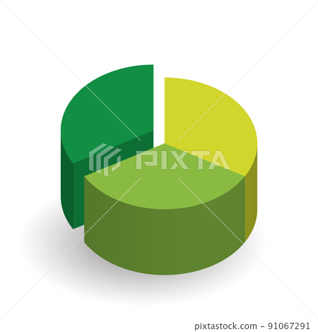 Green pie chart design element 91067291