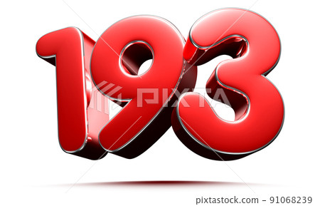 Number 193 red. Number 193 red. 91068239
