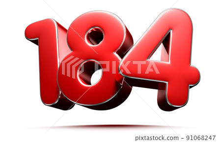 Number 184 red. 91068247
