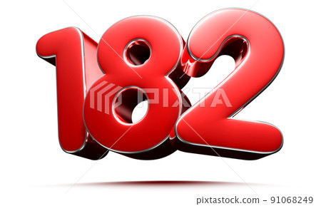 Number 182 red. Number 182 red. 91068249