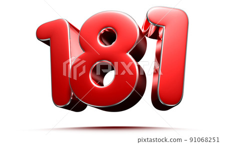 Number 181 red. Number 181 red. 91068251