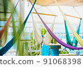 Hammock in the resort area 91068398