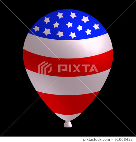 realistic balloon 3d usa flag color, colorful flying helium balloons bright glossy isolated vector illustration for holiday party celebration decoration. realistic balloon 3d usa flag color, colorful flying helium balloons bright glossy isolated vector illustration for holiday party celebration decoration. 91068452