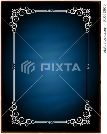 Vintage poster chalk board blue Vintage poster chalk board blue 91068909