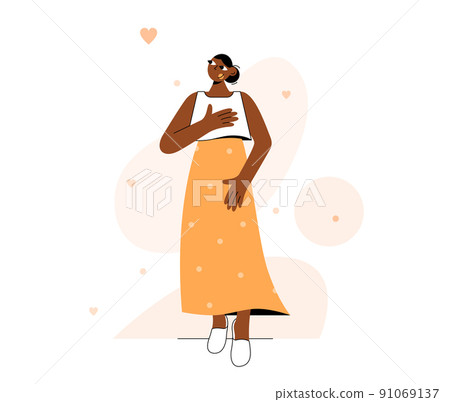 Cute flat picture. 91069137