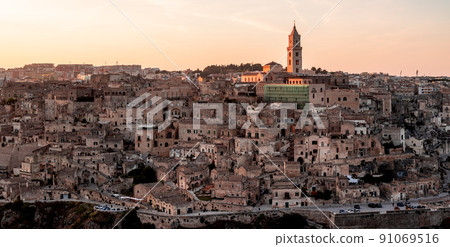 City of Matera Italy at sunset 91069516