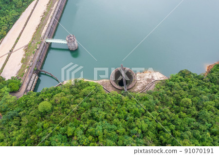 18 June 2022 The dam at Upper Shing Mun Reservoir is a reservoir 18 June 2022 The dam at Upper Shing Mun Reservoir is a reservoir 91070191