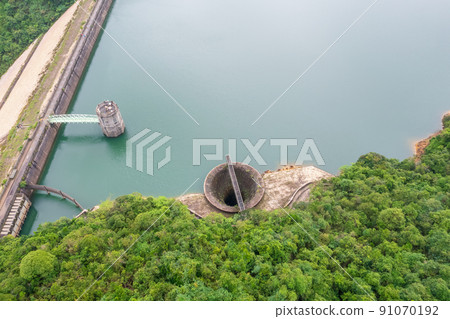 18 June 2022 The dam at Upper Shing Mun Reservoir is a reservoir 18 June 2022 The dam at Upper Shing Mun Reservoir is a reservoir 91070192