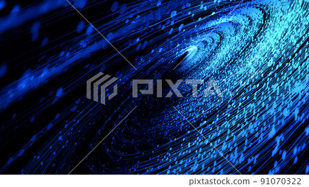 Indigo-colored light particle spiral line, mutual network communication technology 91070322