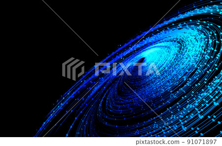 靛藍色粒子粒子渦流、大數據、通信技術 91071897