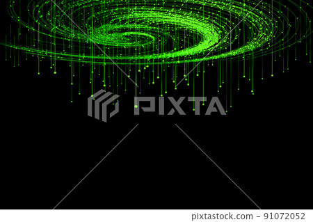 綠線、粒子渦流、大數據、通信技術背景。 91072052