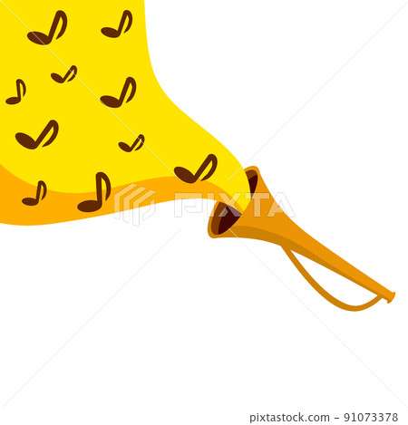 Trumpet. Musical instrument. Golden horn. Trumpet. Musical instrument. Golden horn. 91073378