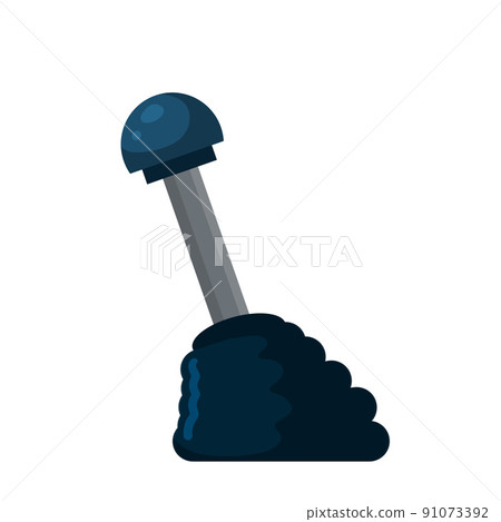 Gearshift lever. Detail of the car. Gearshift lever. Detail of the car. 91073392