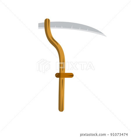 Scythe weapon on a white background Royalty Free Vector