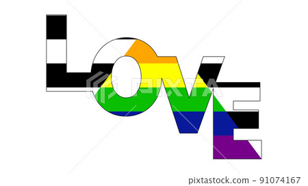 Straight Allies pride flag. LGBT community flag. Straight Allies pride flag. LGBT community flag. 91074167