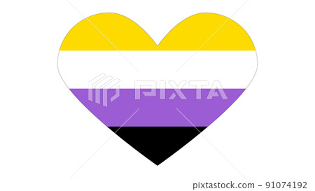 Non-Binary pride community flag, LGBT symbol. Sexual minorities identity. illustration Non-Binary pride community flag, LGBT symbol. Sexual minorities identity. illustration 91074192