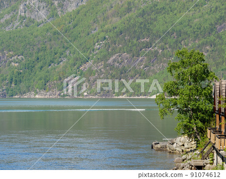 small village of Eidfjord in norway small village of Eidfjord in norway 91074612