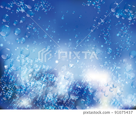 Underwater bubble illustration background Underwater bubble illustration background 91075437