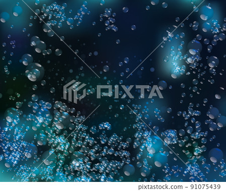 Underwater bubble illustration background Underwater bubble illustration background 91075439