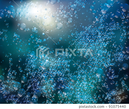 Underwater bubble illustration background Underwater bubble illustration background 91075440