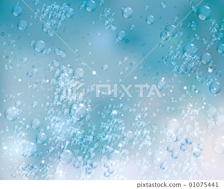 Underwater bubble illustration background Underwater bubble illustration background 91075441