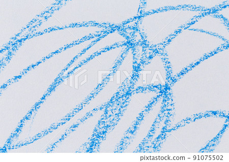 Wax crayon hand drawing blue background Wax crayon hand drawing blue background 91075502