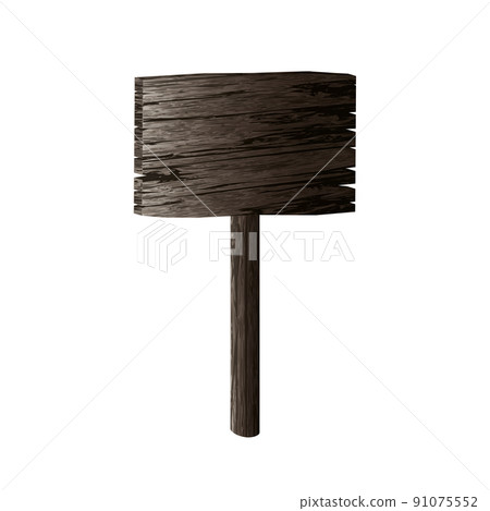 Isolated colored empty wooden post Vector Isolated colored empty wooden post Vector 91075552