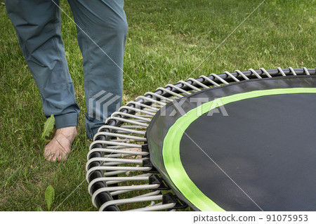 mini fitness trampoline in backyard mini fitness trampoline in backyard 91075953