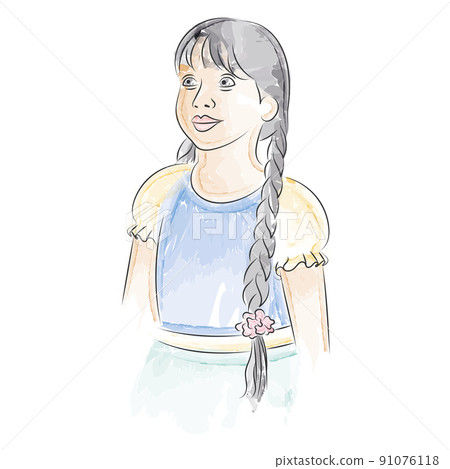 Isolated watercolor girl character Festa Junina Vector Isolated watercolor girl character Festa Junina Vector 91076118