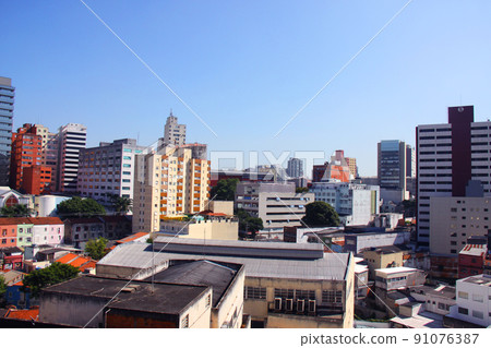 Sao Paulo cityscape and blue sky Brazil 91076387