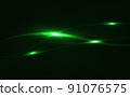 Green abstract flash on background 91076575