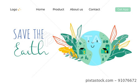 World environment day. Happy Earth Day! Ecology, recycle, zero waste vector illustration. Eco badges, nature plant. Design for shopping bag, t-shirt, apparel, clothes, banner. Save planet World environment day. Happy Earth Day! Ecology, recycle, zero waste vector illustration. Eco badges, nature plant. Design for shopping bag, t-shirt, apparel, clothes, banner. Save planet 91076672
