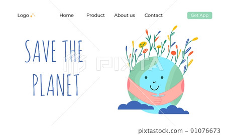 World environment day. Happy Earth Day! Ecology, recycle, zero waste vector illustration. Eco badges, nature plant. Design for shopping bag, t-shirt, apparel, clothes, banner. Save planet World environment day. Happy Earth Day! Ecology, recycle, zero waste vector illustration. Eco badges, nature plant. Design for shopping bag, t-shirt, apparel, clothes, banner. Save planet 91076673
