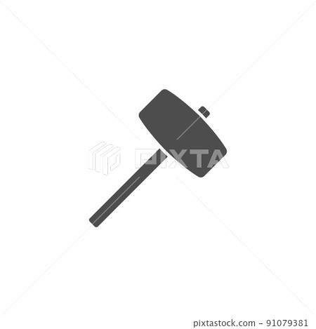Hammer icon logo flat design illustration Hammer icon logo flat design illustration 91079381