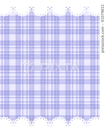 Plaid and lace frame background material 91079652