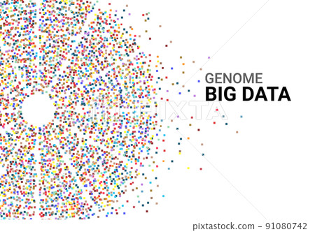 Genome genetic big data sequence human analytics background. DNA gene health design. 91080742