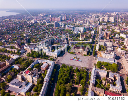 Aerial view of Voronezh with Lenin Square Aerial view of Voronezh with Lenin Square 91081562