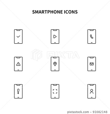 Simple icon set | Smartphone Simple icon set | Smartphone 91082148