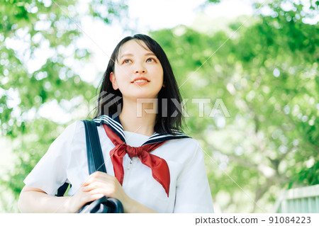 School girl high school uniform School girl high school uniform 91084223