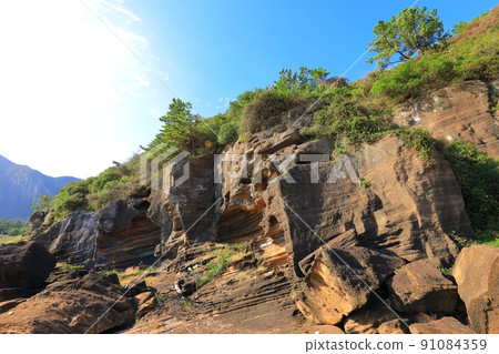 Hwasun Golden Sand Beach, Rotten Bridge Trail, Walk, Rock Cliff, Hwasun Golden Sand Beach, Rotten Bridge Trail, Walk, Rock Cliff, 91084359