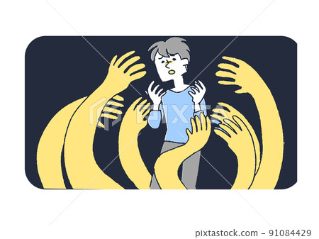 Men who are anxious and stressed every day Psychological external interference 91084429