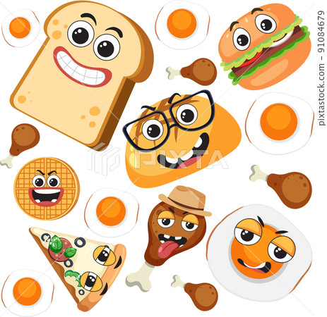 Food and dessert seamless pattern Food and dessert seamless pattern 91084679