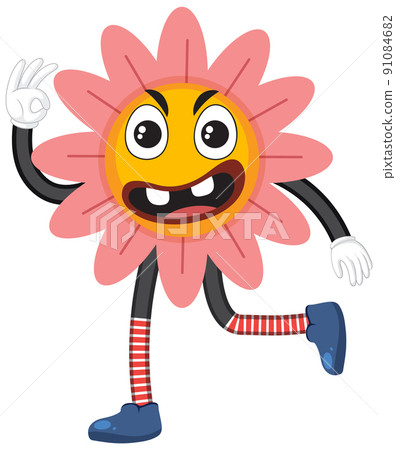 Flower with facial expression 91084682