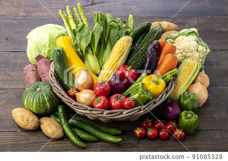 Colorful vegetables Vegetable set 91085328