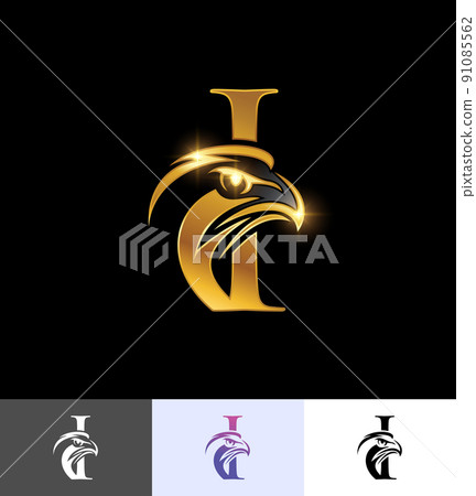 Golden Eagle Monogram Initial Letter I Golden Eagle Monogram Initial Letter I 91085562